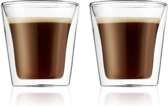 Bodum Canteen Σετ Ποτήρια Καφέ/Freddo από Γυαλί 100ml 2τμχ