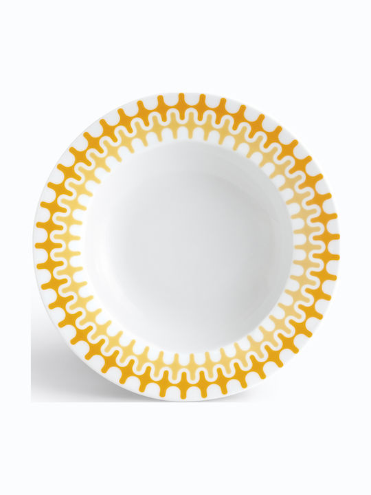 Ιωνία Illusion Πιάτο Βαθύ Κίτρινο με Διάμετρο 23cm