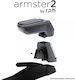 Rati Complete Armrest Armster 2 Mg 3 2024 Detachable Pocket Plastic Leatherette Grey Frame Black Mounting Adapter 1 Set V01927+v01565 Rati C19271565/rt