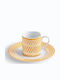 Ionia Illusion Coffee Cup Porcelain Yellow 100ml