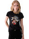 Women's Blouse Floral Black