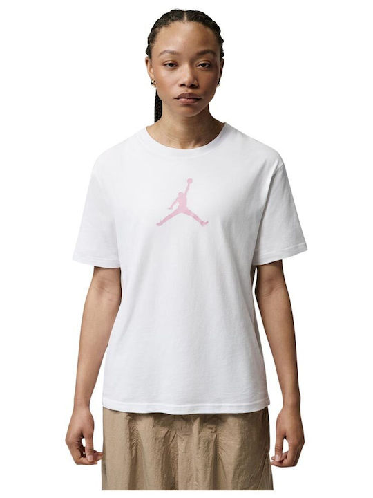Jordan Jumpman Γυναικείο Αθλητικό T-shirt Λευκό