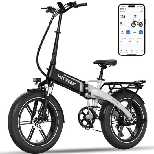 Hitway BK10S 20" Schwarz Klappbares Elektrofahrrad Straße