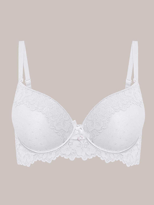 Celestino Women's Bra Strass Detail White