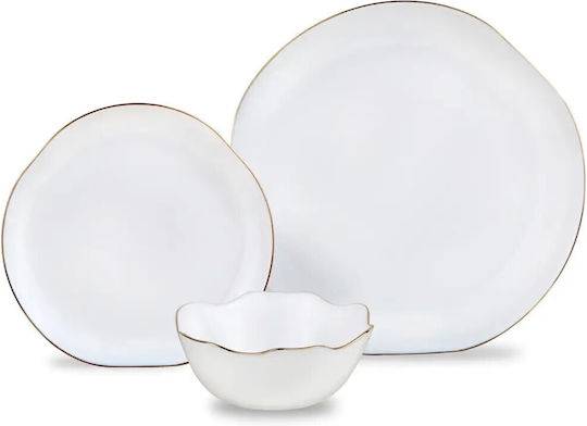 KING Hoff White Porcelain Dinnerware Set 18pcs