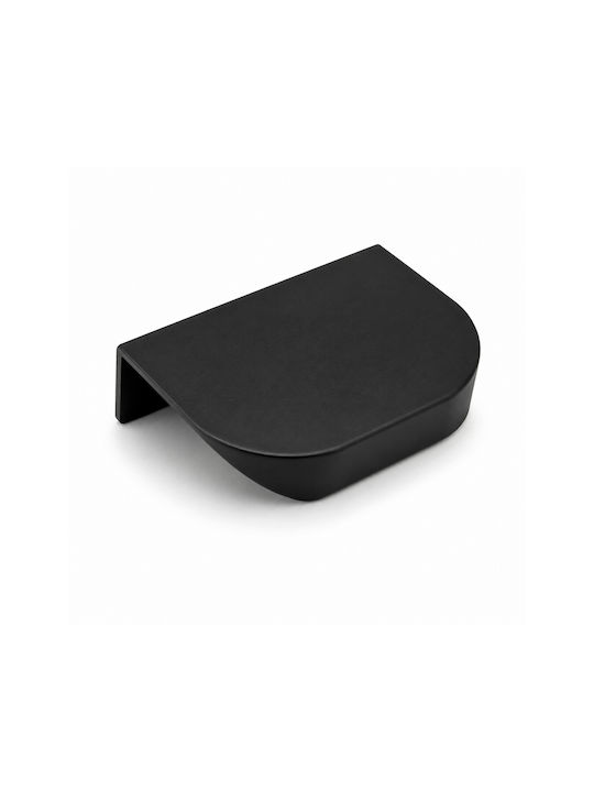 Furniture Handle Flush Handle Metal Black Matte with Hole Centers 60mm 3200057890063
