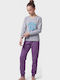Nina Club Kids Winter Pyjamas Grey/Lilac