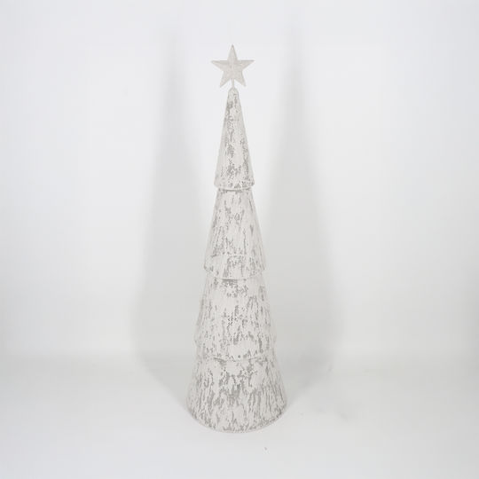 Illuminated Christmas Decorative Metal Tree 90.5cm White