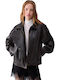 Leather Women's Jacket for Winter Deep Brown