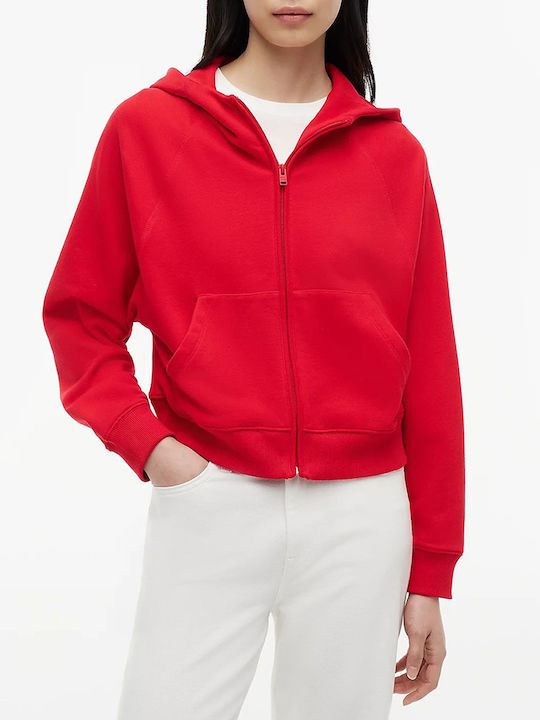 Tommy Hilfiger Hanorac Dama Cu Glugă Roșu