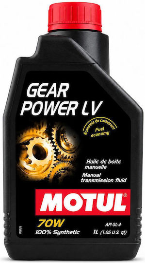 Motul Gear Power Lv 70w Автомобилно Трансмисионно Масло За Ръчна Скоростна Кутия 100% Синтетично Gl-4 1l