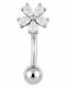 Poco Loco Belly Button Piercing Earring from Steel Silver