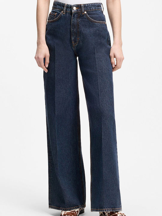 High Rise Women's Jean Pants in Wide Leg Style