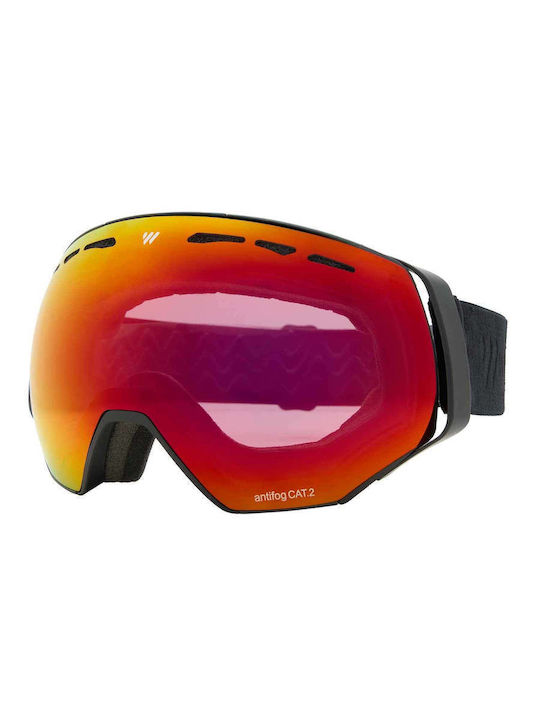 Witeblaze Ski & Snowboard Goggles Adults Black with Lens in Black Colour