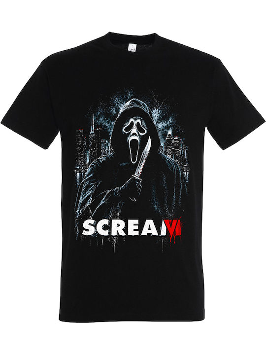 Αντρικό Μπλουζάκι Μαύρο Σχέδιο Scream Vi Dp9187