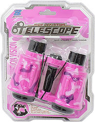 Binoculars and Compass Blister 17x22x5cm ToyMarkt 913550 Pink