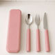 Pandaboo Baby Set with Fork in Case Pink 2 Pieces
