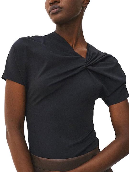 Access Damen-Bodysuit Mit Stretch Kurzarm Damen-Bodysuit Schwarz