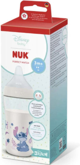 Nuk Plastic Baby Bottle Perfect Match Anti-colic with Silicone Teat for 3+ Months 260ml
