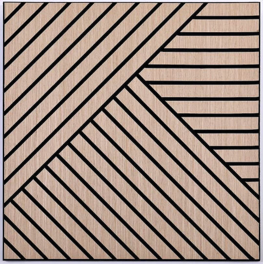 3D Wandpaneele aus MDF Selbstklebend / mit Kleber Schwarz 60x60x1cm