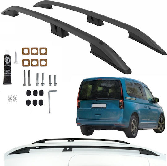 Roof Rails Volkswagen Caddy Ford Transit Connect Short 2020 Black