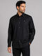 Short Sleeve Denim Shirt in Regular Fit Black