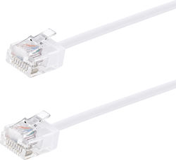 Powertech Netzwerkkabel CAB-N469 U/UTP Kat.6a Ethernet-Kabel 0,5m Weiß 50 Stück