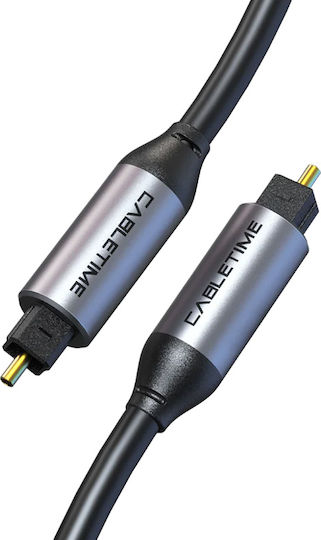 Cabletime Optische Kabel TOS männlich - TOS männlich Schwarz 3m (CT-AV380-P04GN)