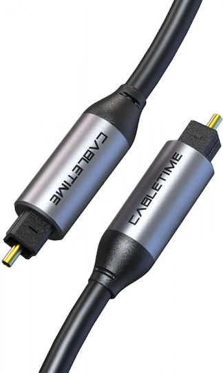 Cabletime Optical Audio Cable TOS Male - TOS Male Black 3m (CT-AV380-P04GN)