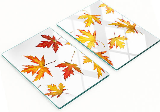 Tulup Set Yellow Glass Chopping Board 52x40cm 2 Pieces