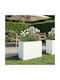vidaXL Metallischer Weißer Pflanzgefäß 60x30x50cm