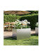 vidaXL Metallischer Pflanzgefäß in Silber 60x40x40cm