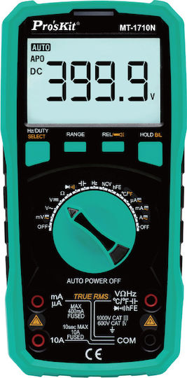 Proskit Digital Multimeter True RMS with Buzzer with AC / DC / Resistance / Capacitance / Temperature Measurement MT-1710N