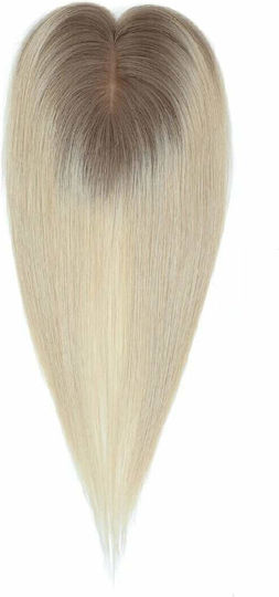 Remy Extension mit Menschliche Haar in Licht Blond Farbe 35cm Topper Tüll