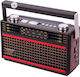 Meier M1926BT Retro Portable Radio Rechargeable with Bluetooth and USB Red