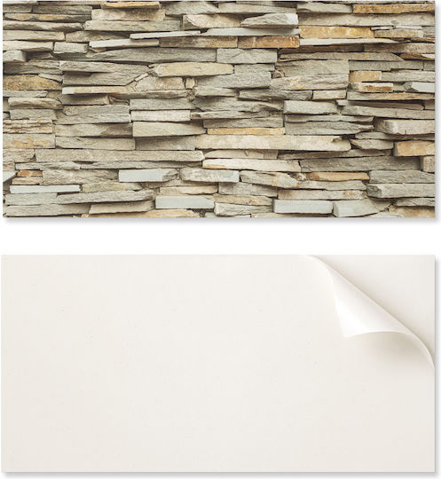 Vinyl Wall Tile Set Natural Stone Design 10x40x20 Cm