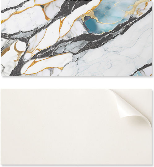 Self Adhesive Vinyl Tile Set Bedroom Marble Vein Design 6x60x30 cm