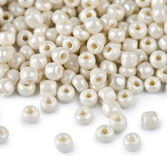 Мъниста Seed Beads Кремави 6/0 4мм 10гр