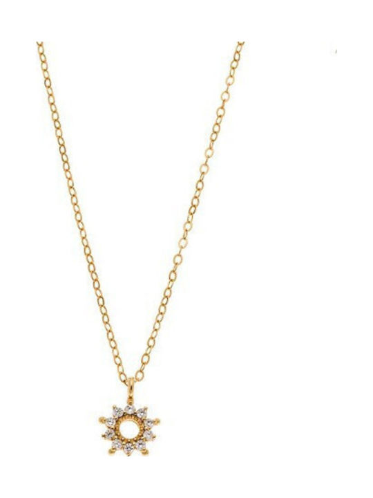 Senza Necklace With Flower Design Made Of Gold ...
