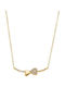 Senza Necklace With Heart Design In Gold Plated Silver