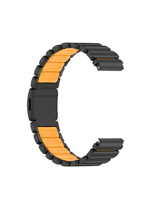Huawei Watch Ultimate 2/Watch GT Runner 2/Watch GT 6 Pro 46mm Strap Titanium Alloy Rubber Black Orange