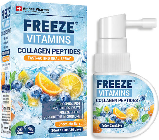 Amhes Freeze Vitamins – Collagen Peptides with Vitamin C 30ml Chocolate Burst