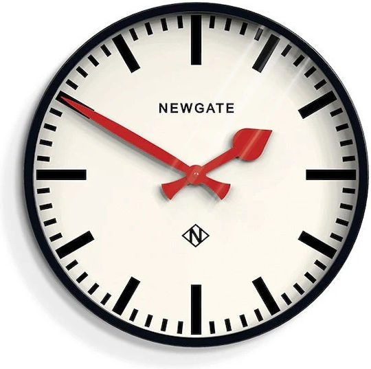 Newgate Putney Wanduhr Metallisch Schwarz