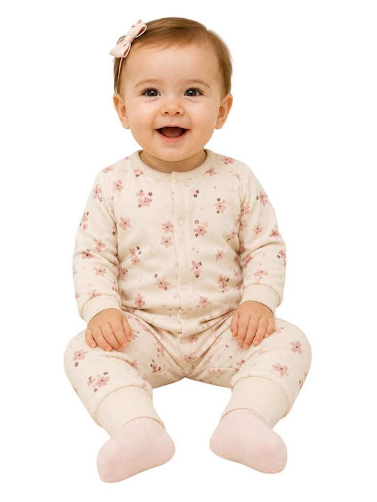 Babybol Baby-Strampler Samt Ecru