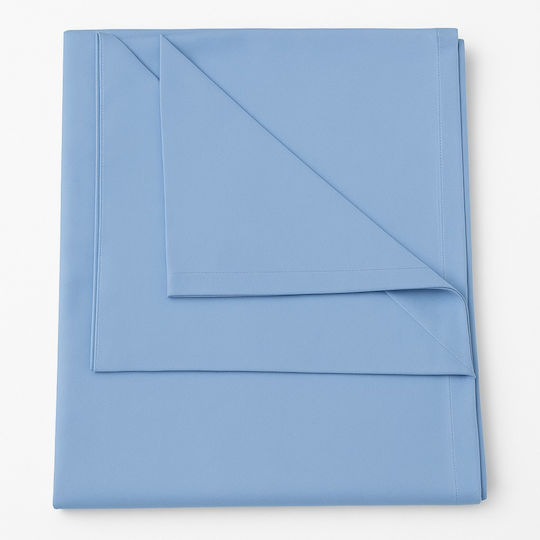 Beboulino Детски Чаршаф За Количка Памучен Син 120x150см