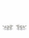 Velegrakis Silver Stud Earrings with Stones