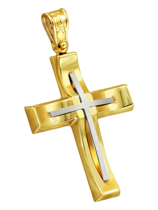 Senzio Belibasakis Men's Gold Cross 14K with Chain