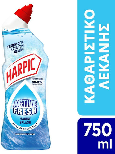 Harpic Active Fresh Soluție Lichidă de Curățat WC cu Aromă de Prospețime 750 ml