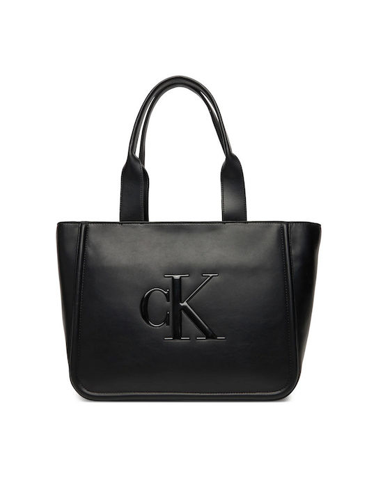 Monogram Fabric Women's Tote Bag Black