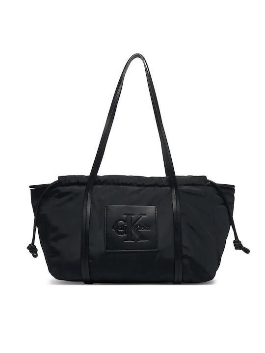 Embossed Monologo Women's Satchel Bag Black